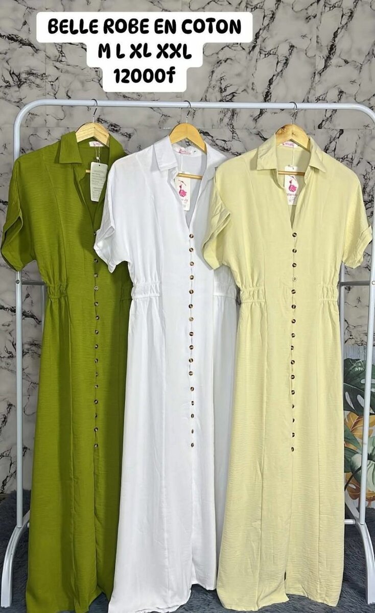 Robe longue en coton chic