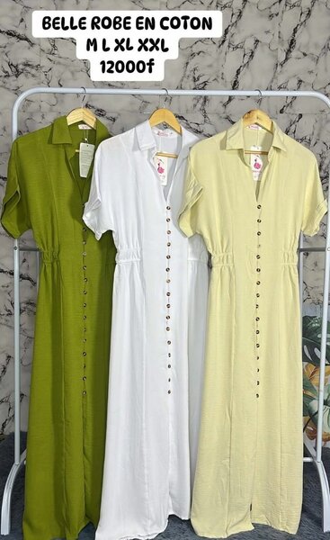 Robe longue en coton chic