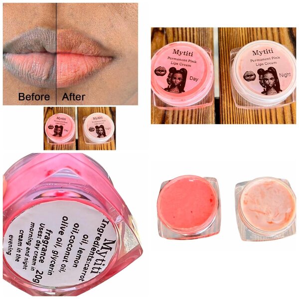 Permanent pink lip cream