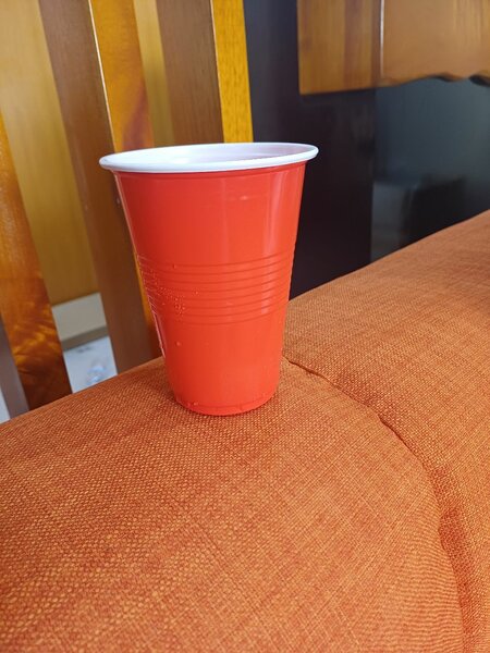Gobelet en plastique rouge