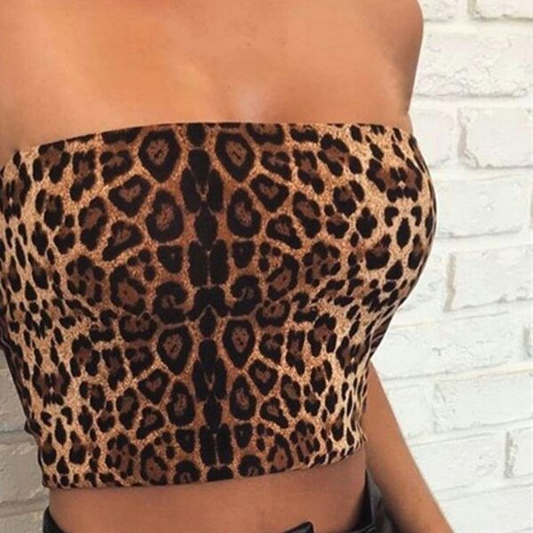 Top bandeau léopard tendance
