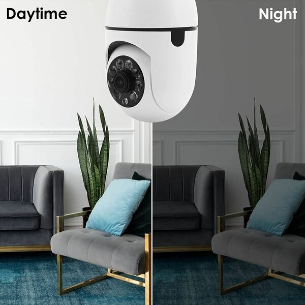 Ampoule E27 1080p panoramique 360 degrés WiFi Surveillance C