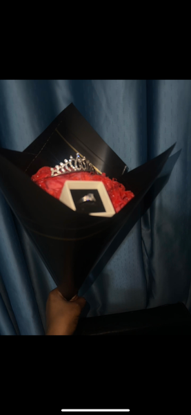 Bouquet de roses avec diadème