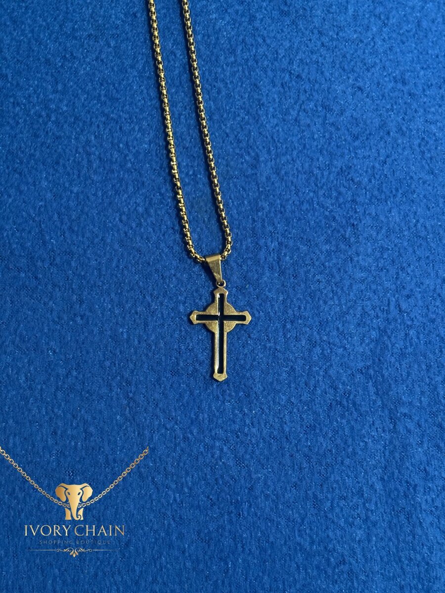 Collier Croix Style 2 Dorée