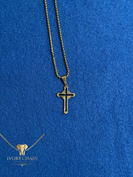Collier Croix Style 2 Dorée