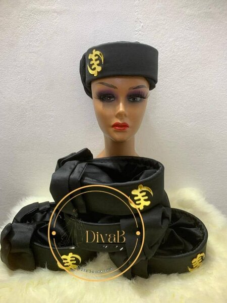 Zara cap with adinkra
