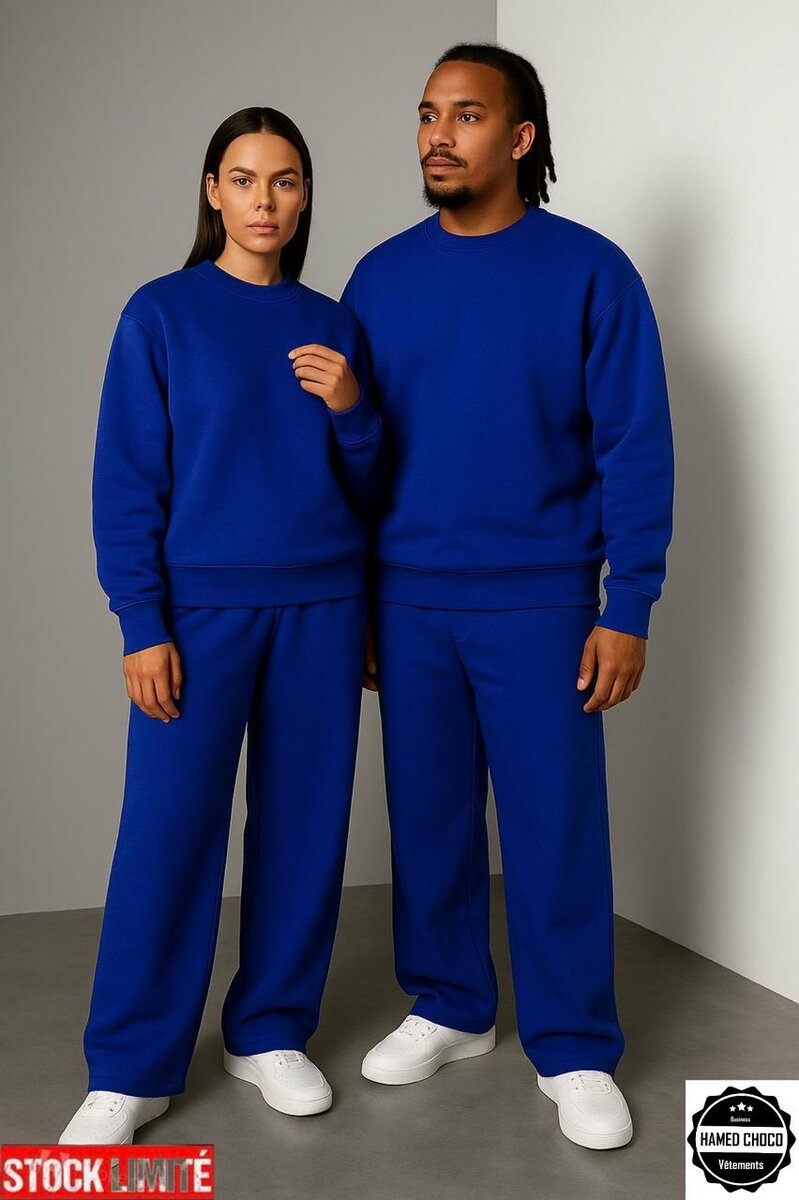 Survêtement bleu unisexe