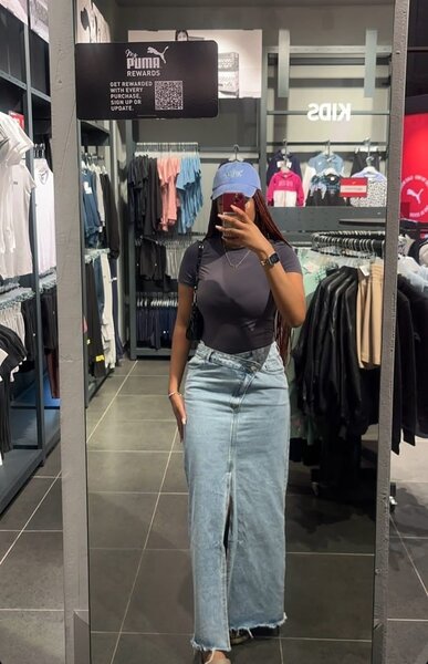 LONG DENIM SKIRTS