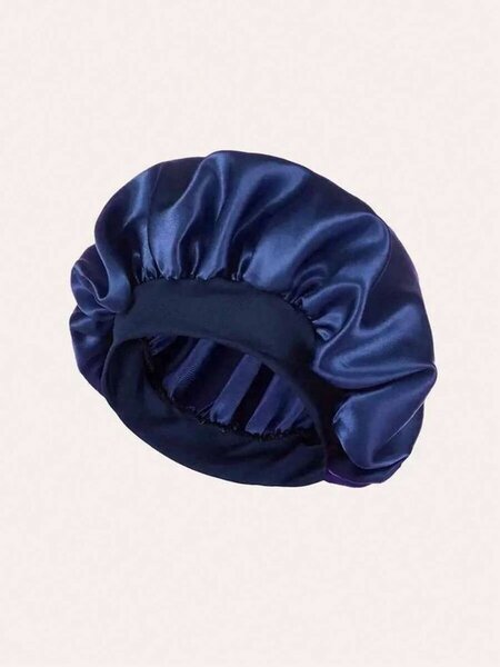 Bonnet de Nuit Satin Bleu