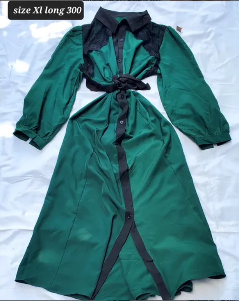 green dress