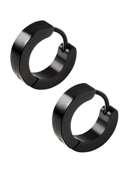 Boucles d'oreilles créoles noires