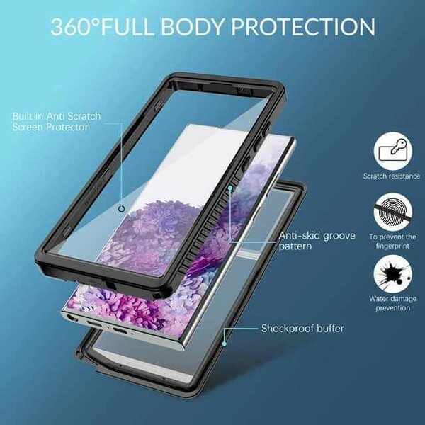 Coque de téléphone portable étanche, transparente, Anti-choc