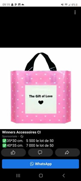 Sac emballages plastique lot de 50