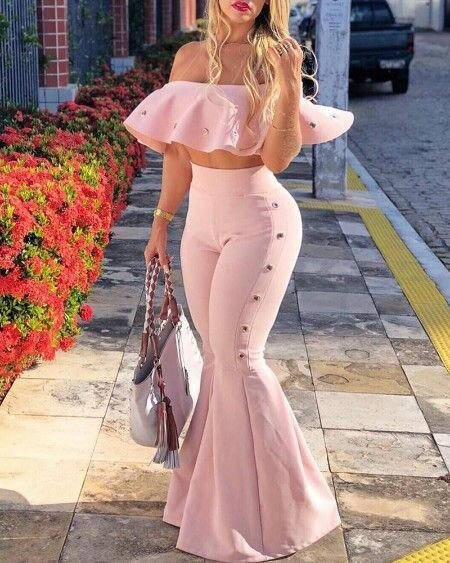 Trouser and crop top