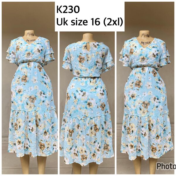 blue floral dress