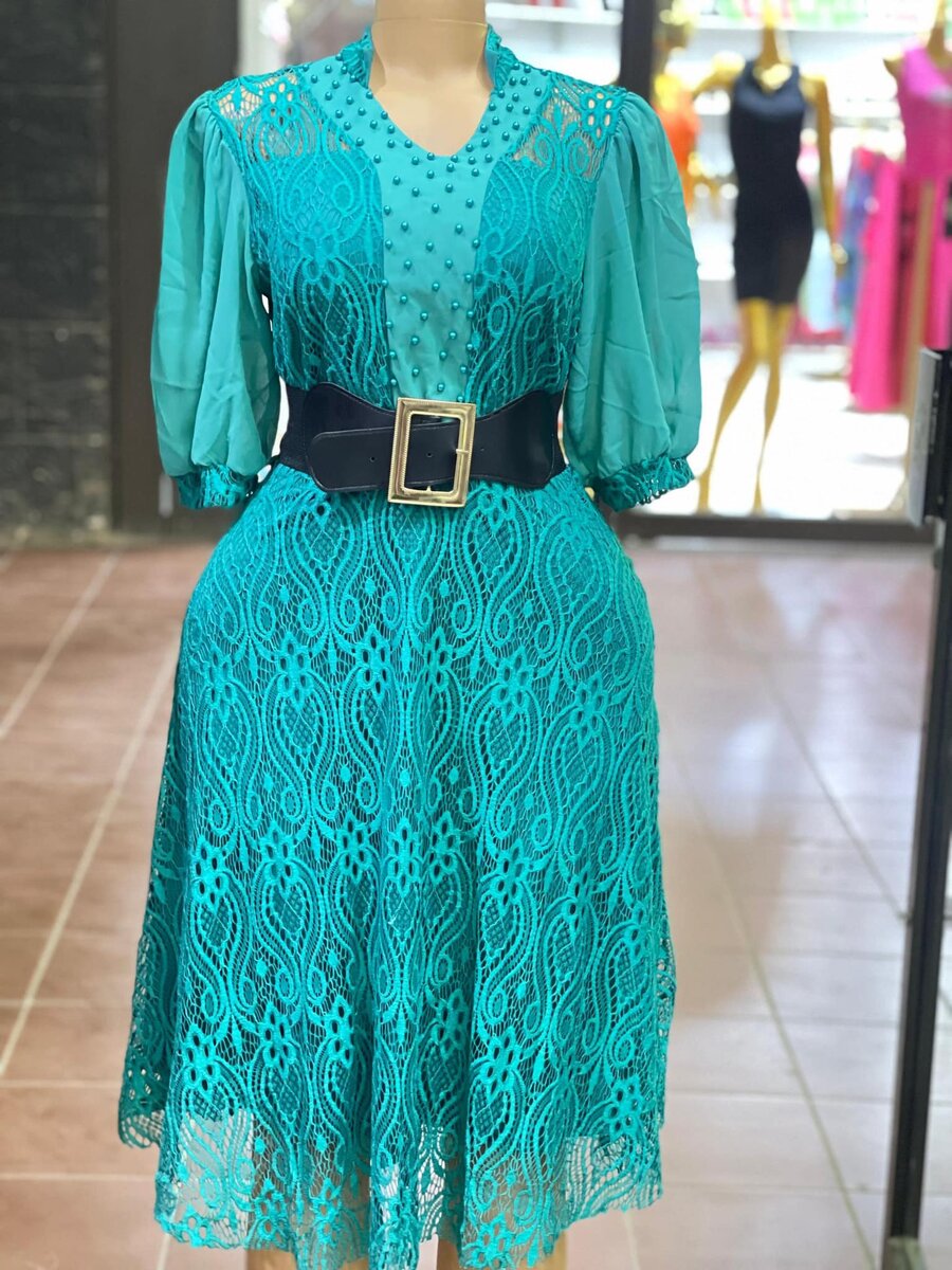 Dress with a belt