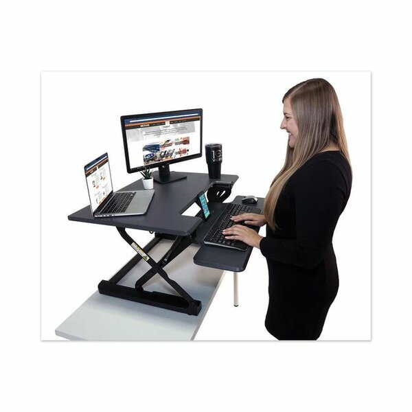 Height adjusted sit stand desk