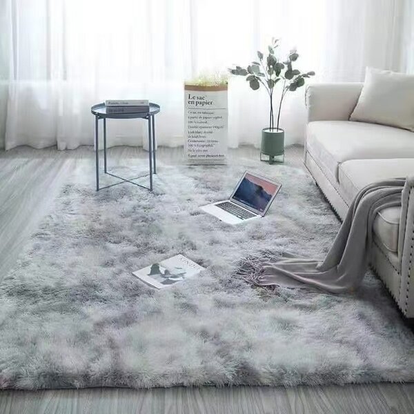 Tapis doux shaggy contemporain