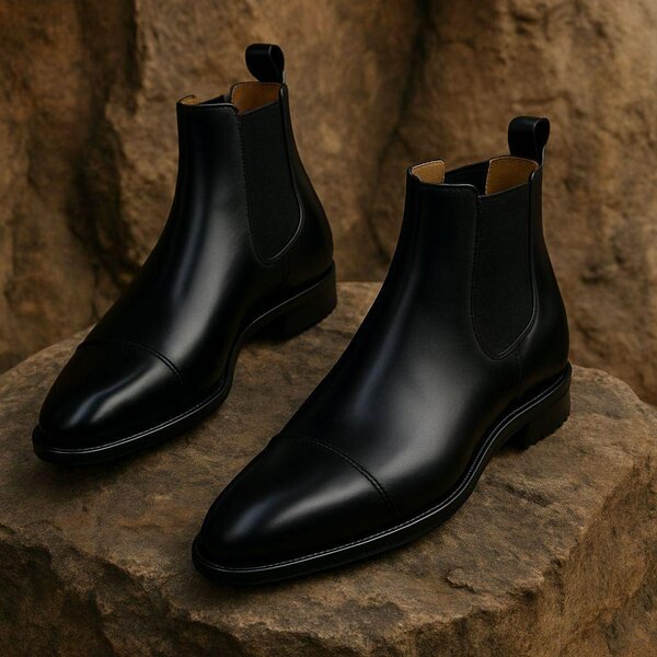 Bottines Chelsea en cuir pour homme