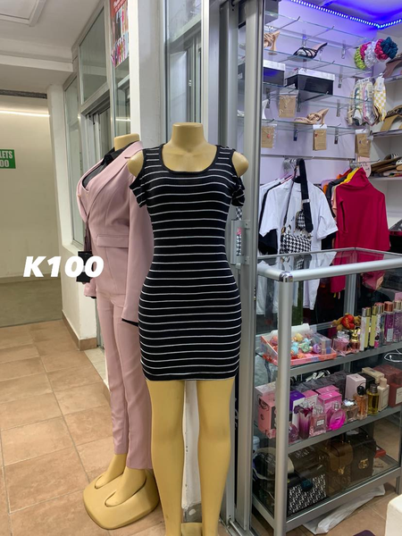 Tight striped dress