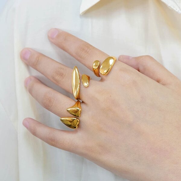 18k Gold plated rings