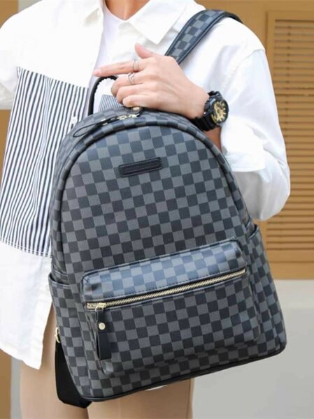 Sac à dos élégant en damier