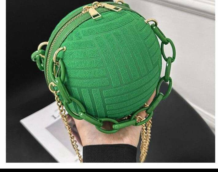 Sac à main rond vert trendy