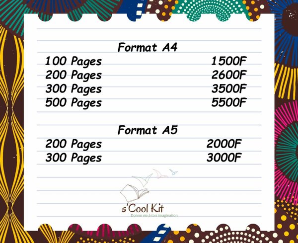 Cahier Style Africain A4/A5