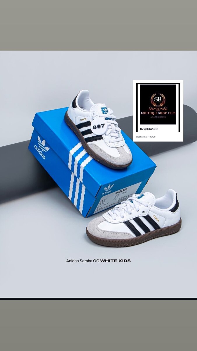 Basket adidas samba authentique avec sa boîte