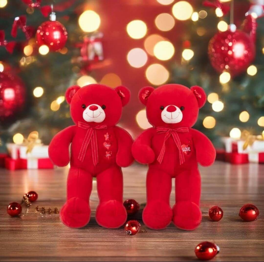 Ours en peluche rouge géant