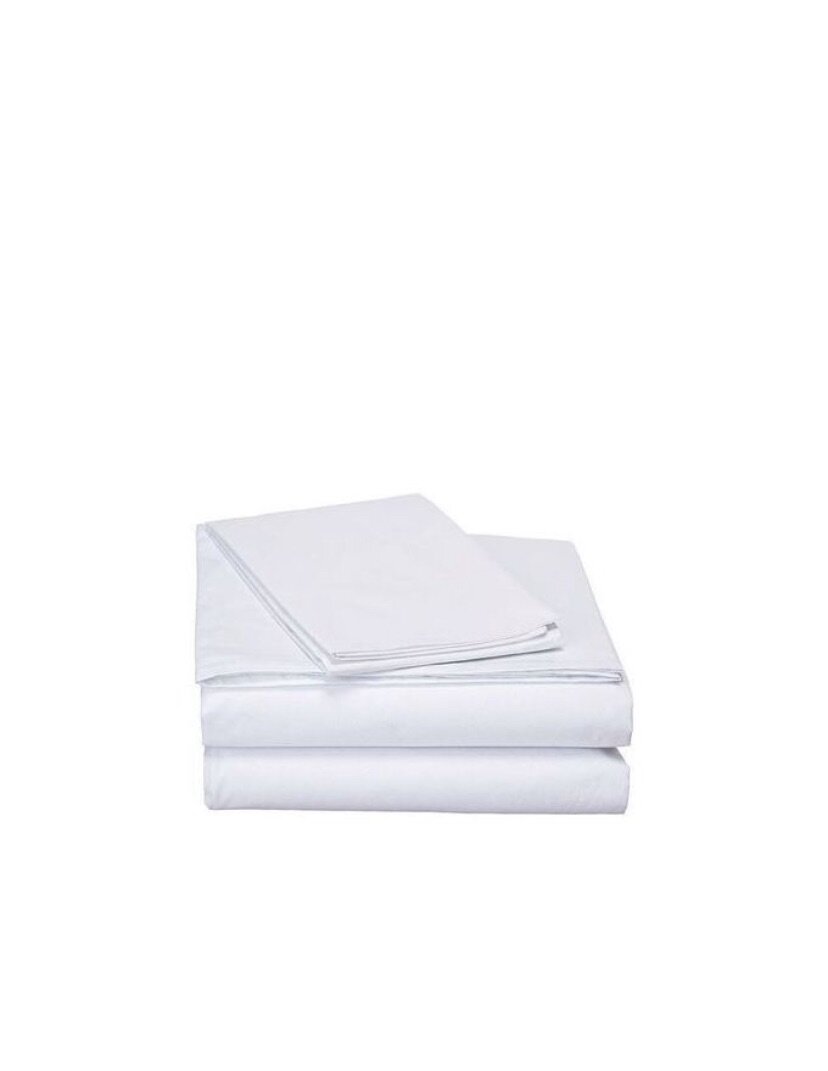 4 Piece King Size Bedsheet Set - White