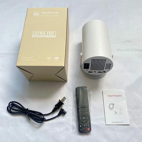 Projecteur Portable Hy300 HDMI, Android 11.0 4k Full HD 720p