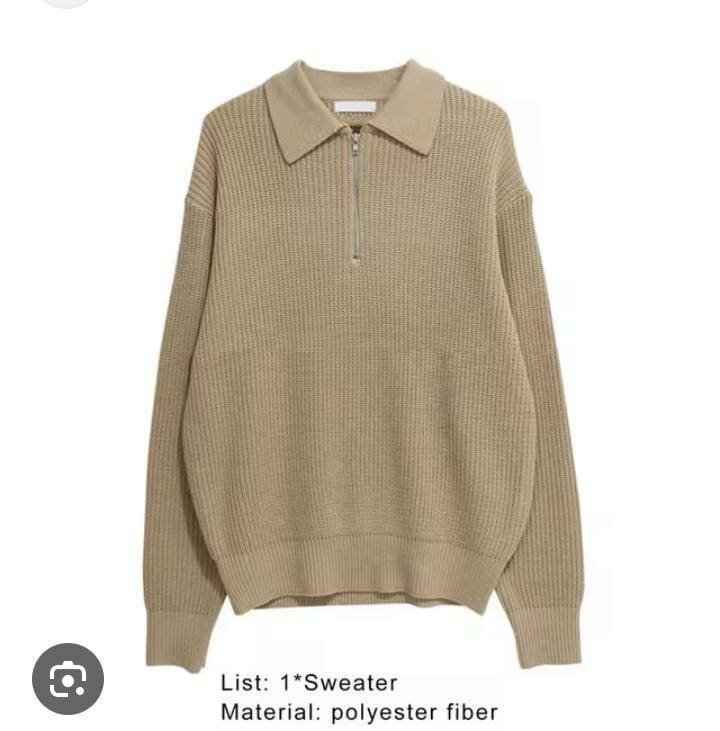 Pull à col zippé en polyester