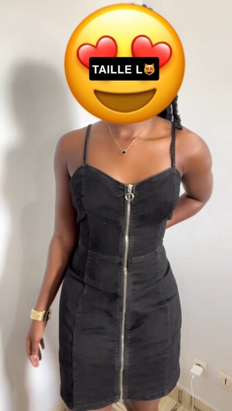 Robe jeans noir