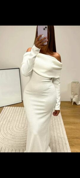 Robe longue blanche chic