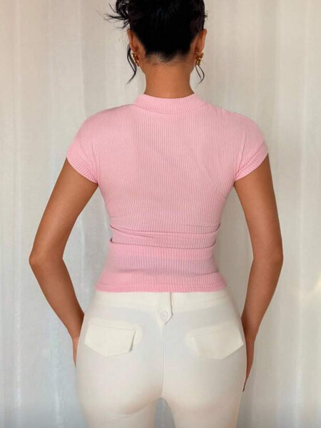 Top ajusté rose chic