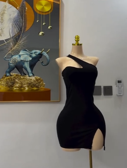 Bodycon mini dress black