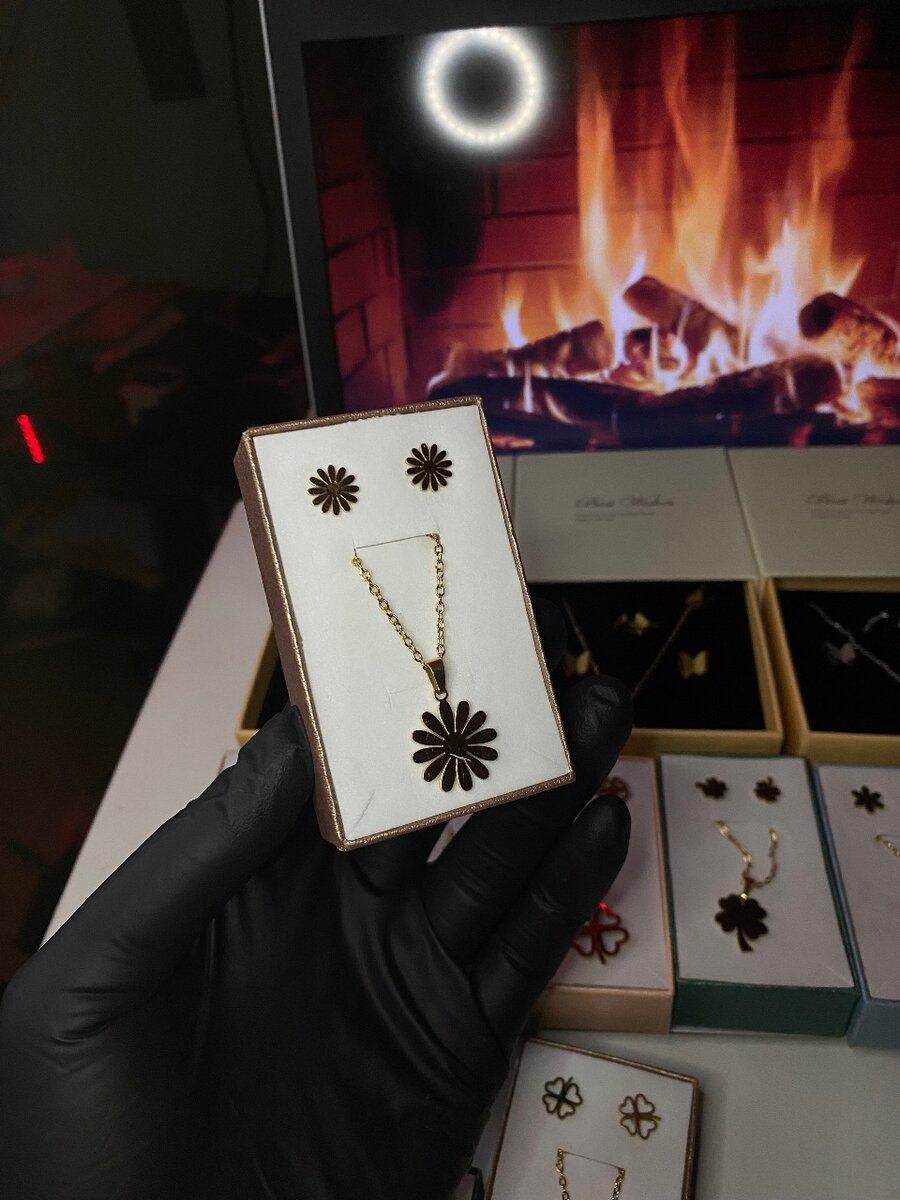 Set Bijoux Charme en Or
