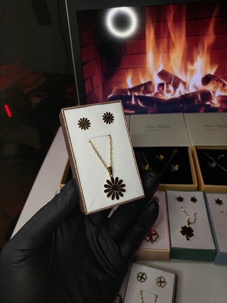 Set Bijoux Charme en Or