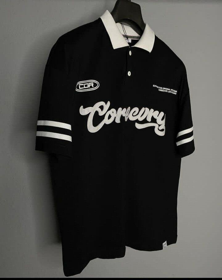 Polo noir avec logo Concery