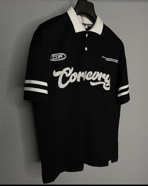 Polo noir avec logo Concery
