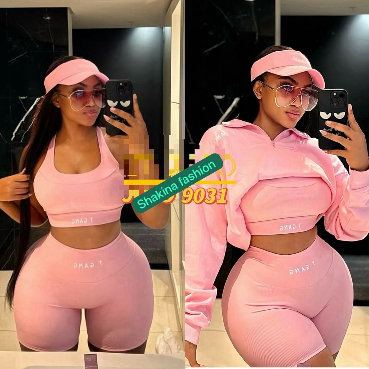 Tenue de sport rose pour femmes