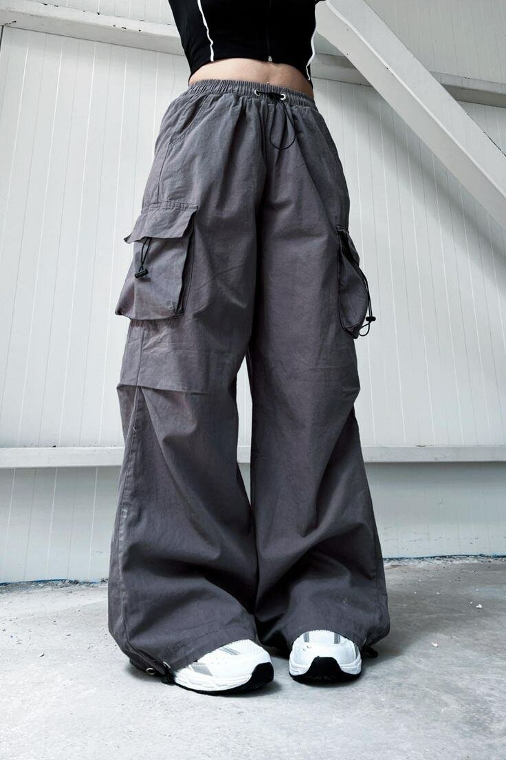 Pantalon cargo ample femme