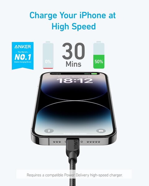 Anker USB C to Lightning Braided Cable
