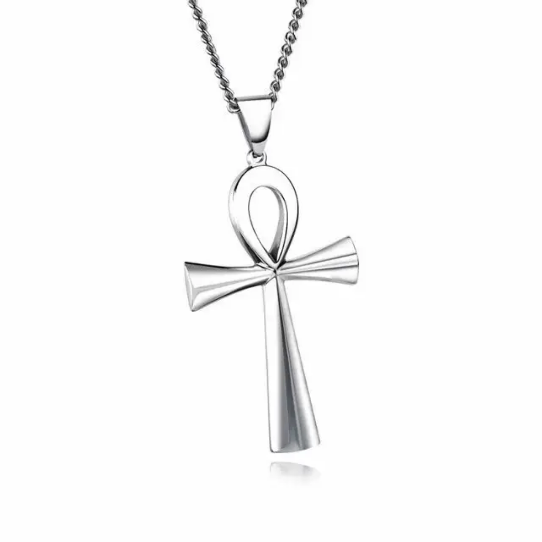 Chaîne vie Ankh Argent Egypte