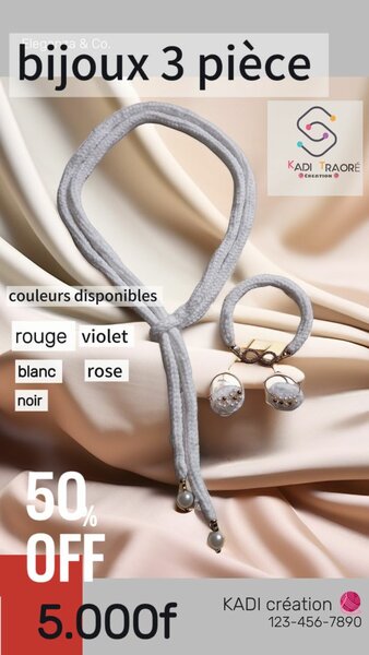 bijoux en laine coton douce