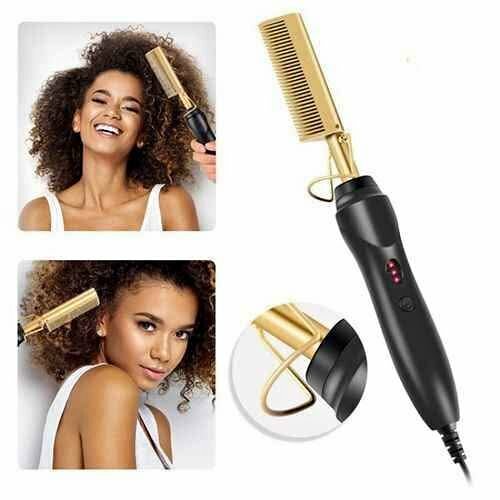 Peigne chauffante a lisser cheveux