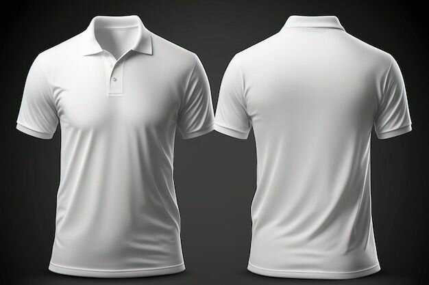 Polo blanc en coton pour hommes