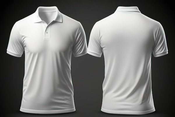 Polo blanc en coton pour hommes