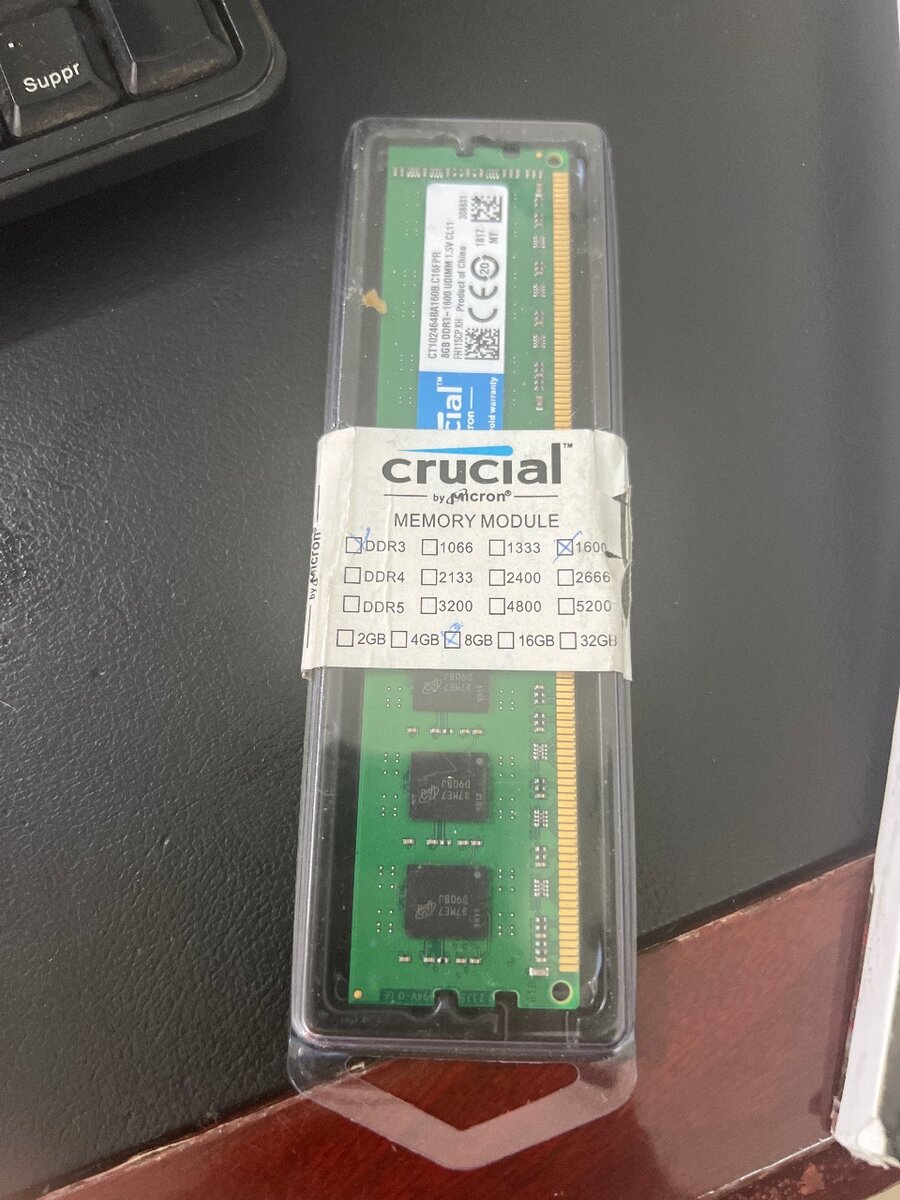 Mémoire ram crucial 8go